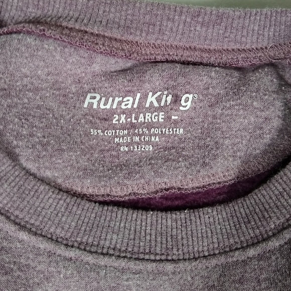 Heavyweight Soft Heathered 2XL Women's Rural King Rooster Farming Sweatshirt - Picture 8 of 8